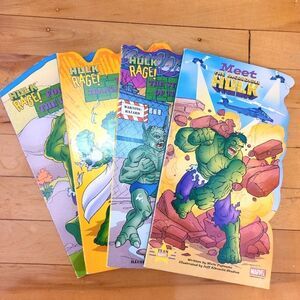 Lot of 4 Vintage Hulk Rage Board Books